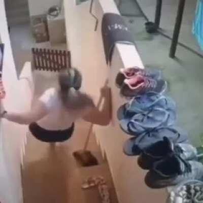 HMC while I clean the stairs