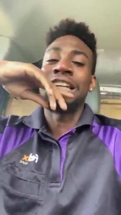 FEDEX employee Brandon Brackins, said he was almost hit by a driver who spit on him and called him a racial epithet.