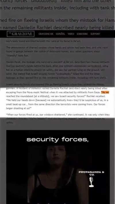 Interesting details on Oct. 7th from Israeli media sources.