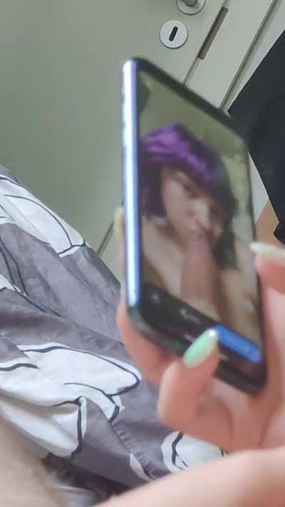 caught her in the act