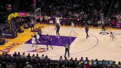 [Highlight] Lebron Shoulder charges Kelly Olynyk who then gets back up and hits the 3