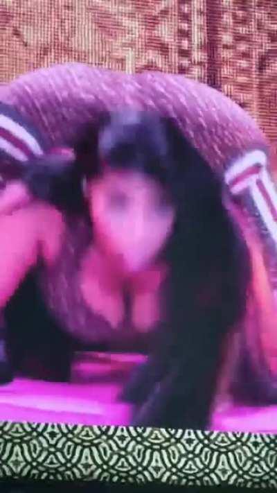 Nicki on the big screen 🍑