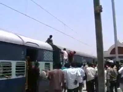 WCGW touching a coatless electrical wire?