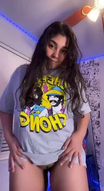 I stole your shirt but I can give back if you fuck me