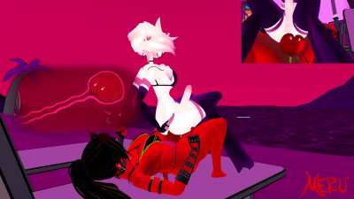 Angel dust gets pegged by futa succubus