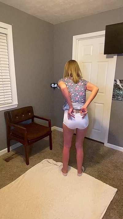 Strapped over dress then bare 💦