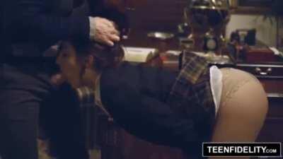 Schoolgirl Sucks Her Teacher