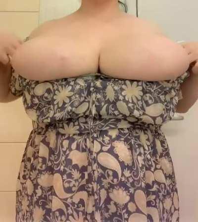 My tits were just spilling out of my dress! OC