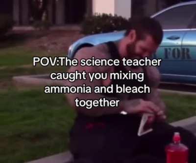 Moldy chemical weapon manufacturing in the back of the class