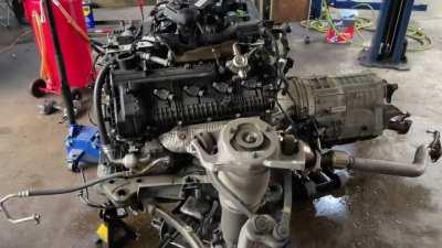 Results of hitting a big rock on the highway