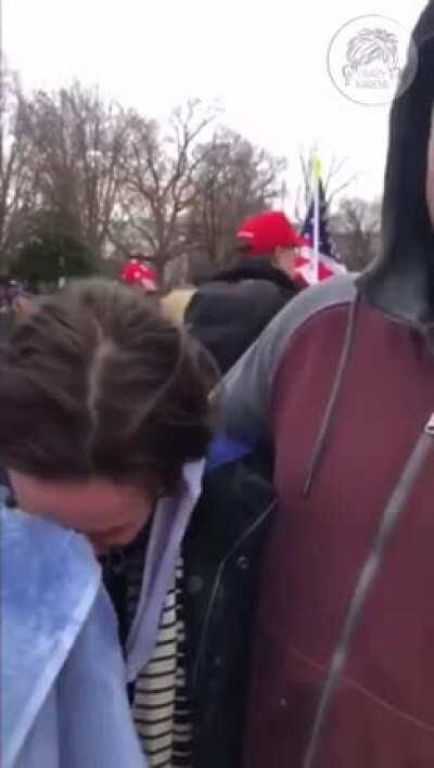 Karen crying because she got maced for breaking into the US Capitol