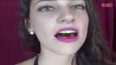 Girl Swallows A Fish Alive