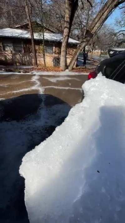 Clearing the ice off my car this morning