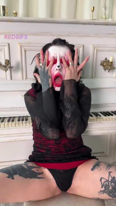 Put something hard in my clown mouth...