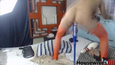 Horny MILF Destroys Her Pussy With Weird Toys