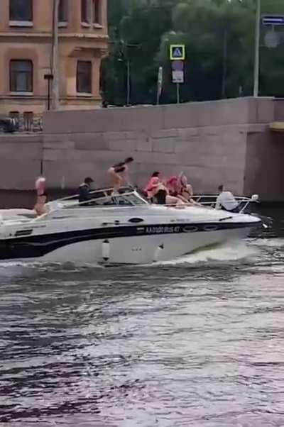 WCGW standing tall under a low bridge...