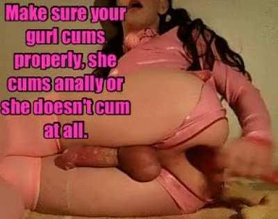 The only way for a sissy to cum