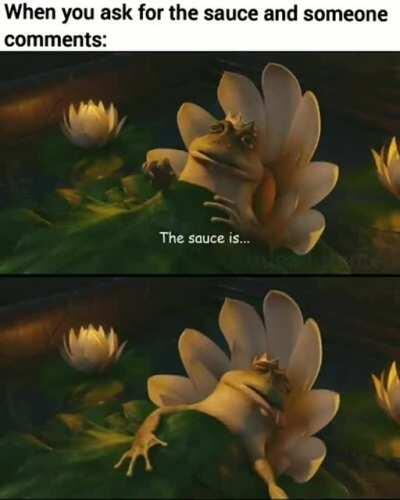 The sauce is........