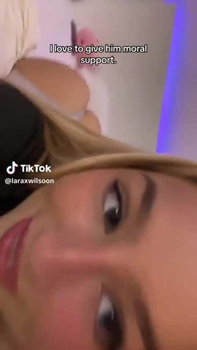 Moral support is always a must