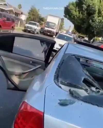 WCGW trying to smash somebody's car window. The window hits back bish