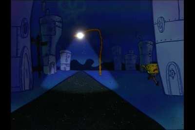 He's just standing there...menacingly!