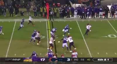 [highlight] Steve Levy with a very weird call after the Vikings sack Justin Fields