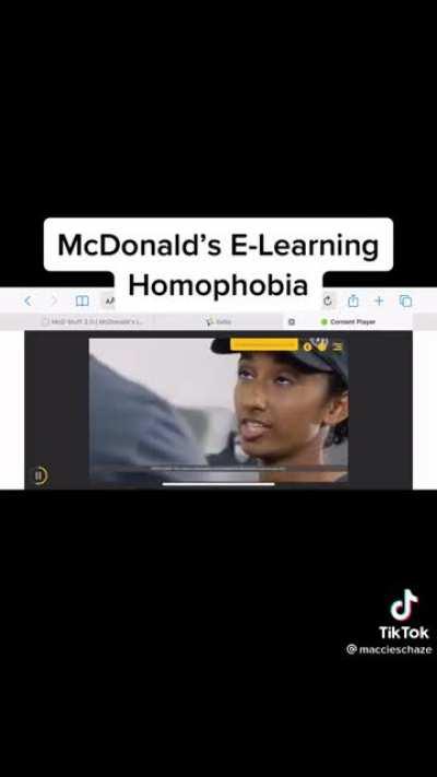 McDonald's E-Learning about Homophobia...