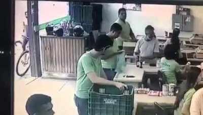 at robbing a store but everyone is dead inside