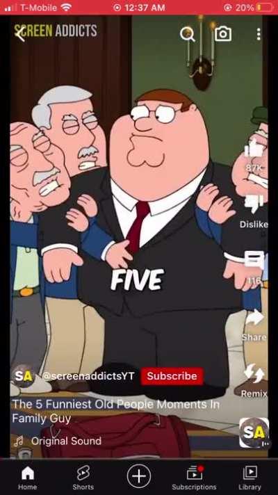 The five funniest moments in family guy 