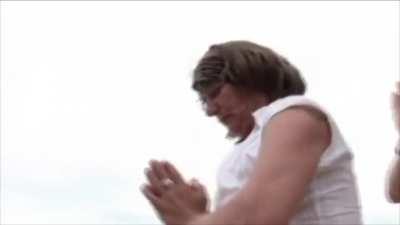 Old lady gets destroyed during psychic energy training