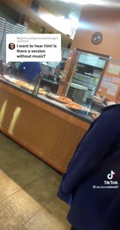 To belittle a pizza shop employee