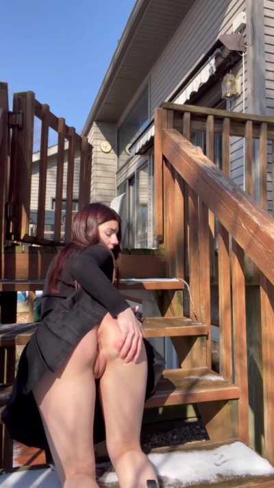 Let me bend over and show you my puffy pussy