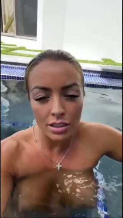 mandy rose topless in pool