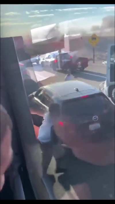 Road Rager Flips Out During Fight