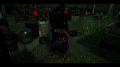 Hit survivors while carrying no hatchet, Me: I will use red add-ons to quickly remove hatchets and give speed boost in the beginning of the match, beginning of the match: