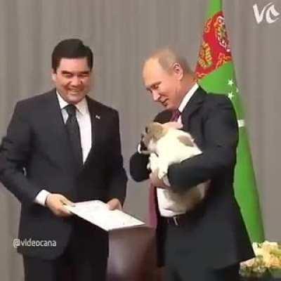 Vladimir Putin and Gurbanguly Berdimuhamedow