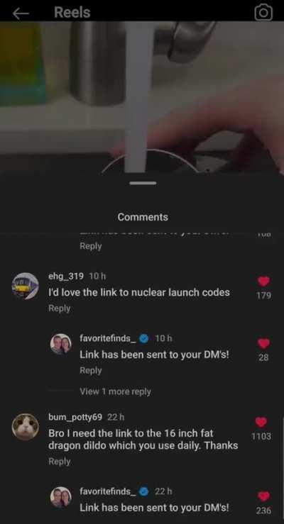 Link has been sent to dms