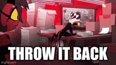 moxxie throwing it back