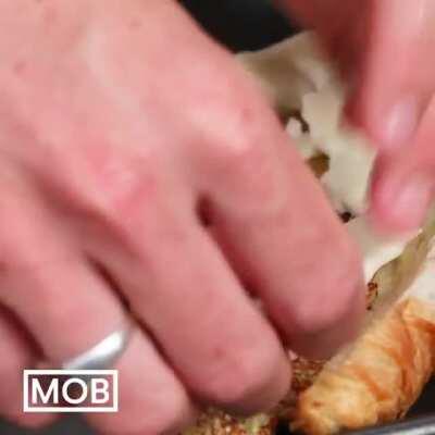 Taleggio, Ham & Cornichon Baked Croissants