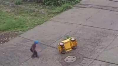 Didn't even try to stop or avoid him.