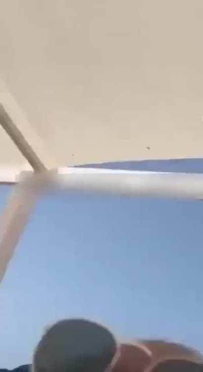 RU POV: A moment of cluster missile arrival the Uchkuevka, Sevastopol