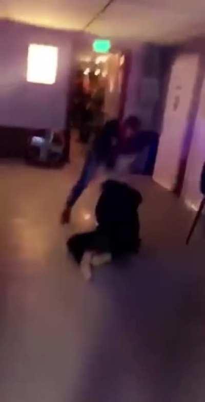 Redhead destroys Blonde