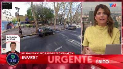 Allanaron la municipalidad de San Martin: Le prohibieron al ahora imputado intendente Fernando Moreira de salir del país. Había personas que figuraban como empleados municipales pero no trabajaban ahí, alguien cobraba el sueldo por ellos