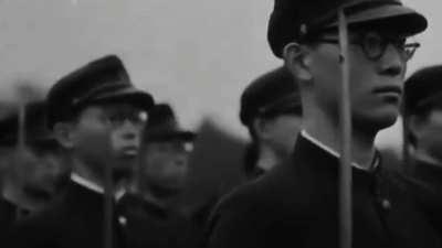 Farewell ceremony in Tokyo for students going to War (1943)