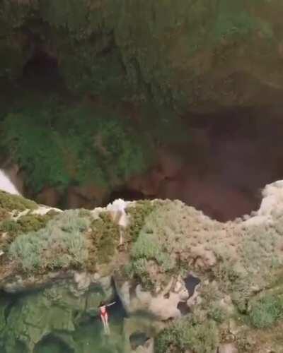🔥 Swimming atop the Waterfalls
