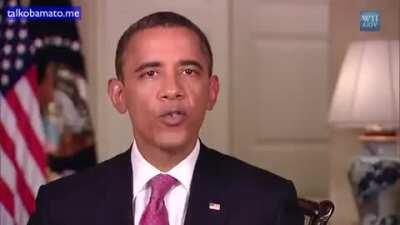 Obama puts his grasses on