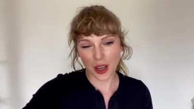 Taylor sent in a video for the showing of Miss Americana tonight