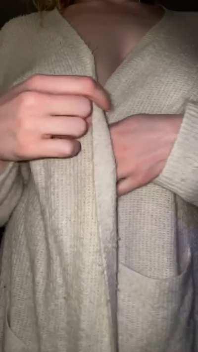 My man can’t get enough of my big tits