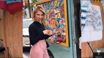 Courtney miller trib with deepfake video in the background