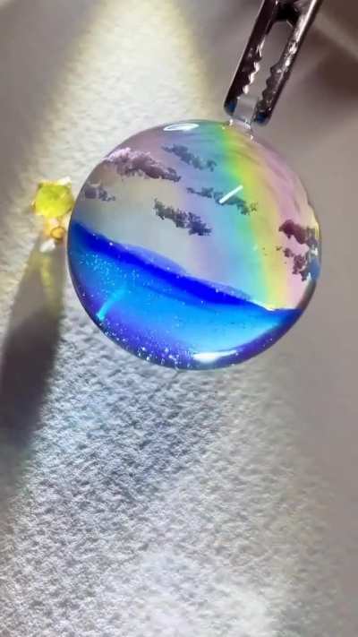 Capturing the beauty of clouds in resin